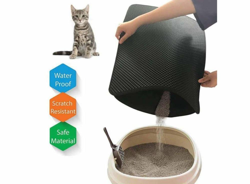 Animal Tools |   Cat Litter Mat Litter Trapping Mat, Double-Layer Kitty Paw Design, Urine And Waterproof Material, Easy To Clean, Non-Slip Animal Tools Animal Tools