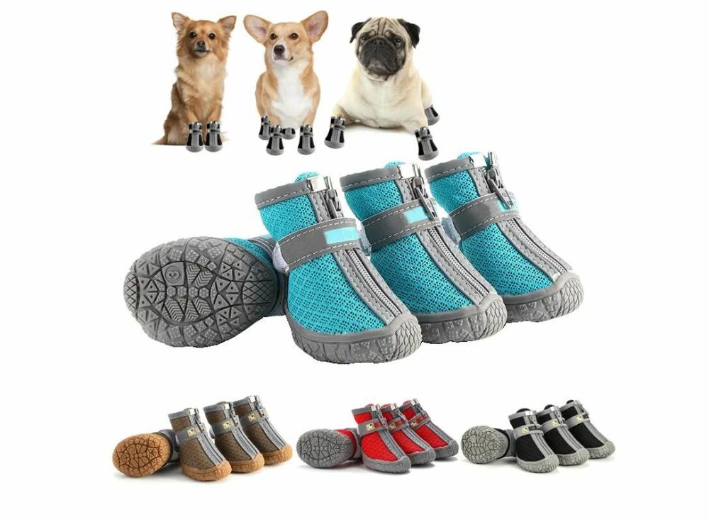 Animal Tools |   Dog Shoes For Small Dogs, Breathable Dog Boots For Summer Hot Pavement, Ourdoor Walking, Indoor Hardwood Floors, Puppy Dog Booties & Paw Protectors With Reflective Straps Animal Tools Animal Tools