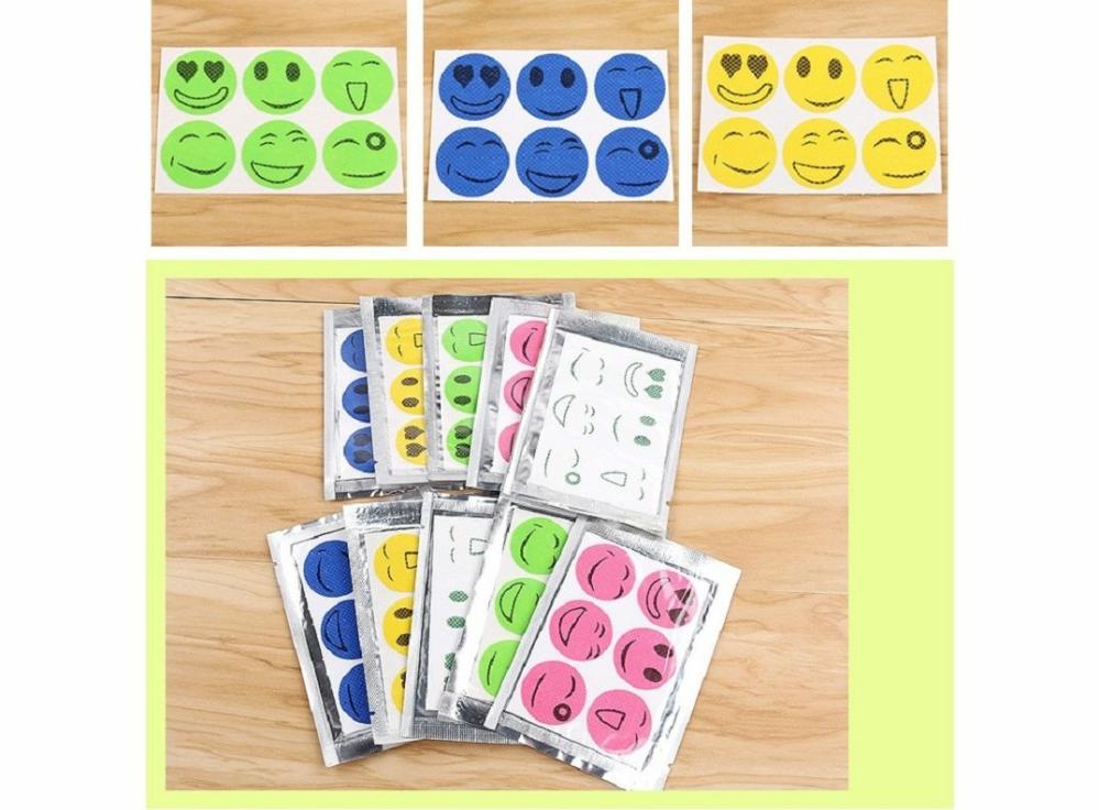 Anti-Mosquito Tool |   60Pcs/Bag Mosquito Stickers Diy Mosquito Repellent Stickers Patches Cartoon Smiling Anti-Mosquito Tool Anti-Mosquito Tool