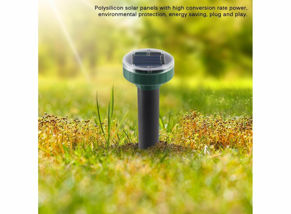 Anti-Mosquito Tool |   Solar Powered Pest Reject Ultrasonic Sonic Mouse Mole Insect Pest Rodent Repellent Led Light Anti-Mosquito Tool Anti-Mosquito Tool