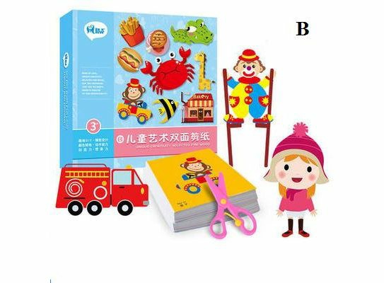 Arts & Crafts |   100Pcs Kids Cartoon Color Paper Folding And Cutting Toys/Children Kingergarden Art Craft Arts & Crafts Arts & Crafts