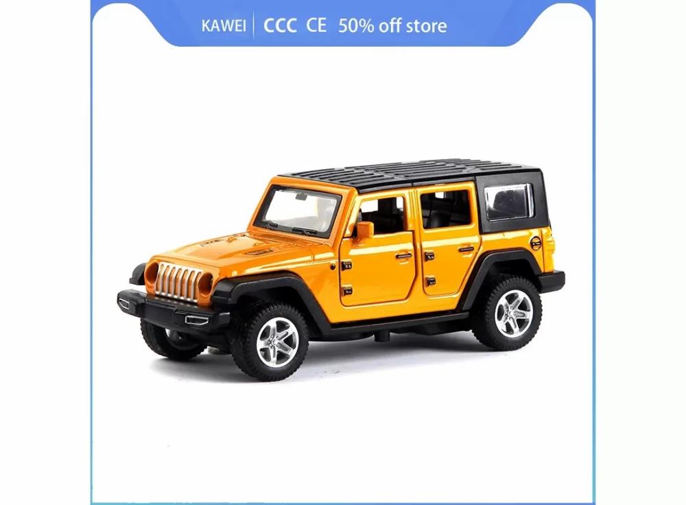 Arts & Crafts |   1:36 Jeeps Wrangler Alloy Car Model Simulation Off-Road Toy Vehicle Decoration Arts & Crafts Arts & Crafts