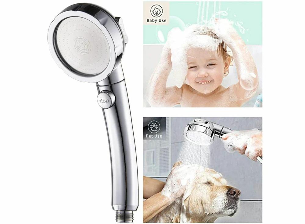 Bath&Washroom |   Abs 3 Modes Adjustable Bath Showerhead High Pressure Rain Water Saving Luxury Home Hotel Sprayer Bathroom Shower Head Bath&Washroom Bath&Washroom