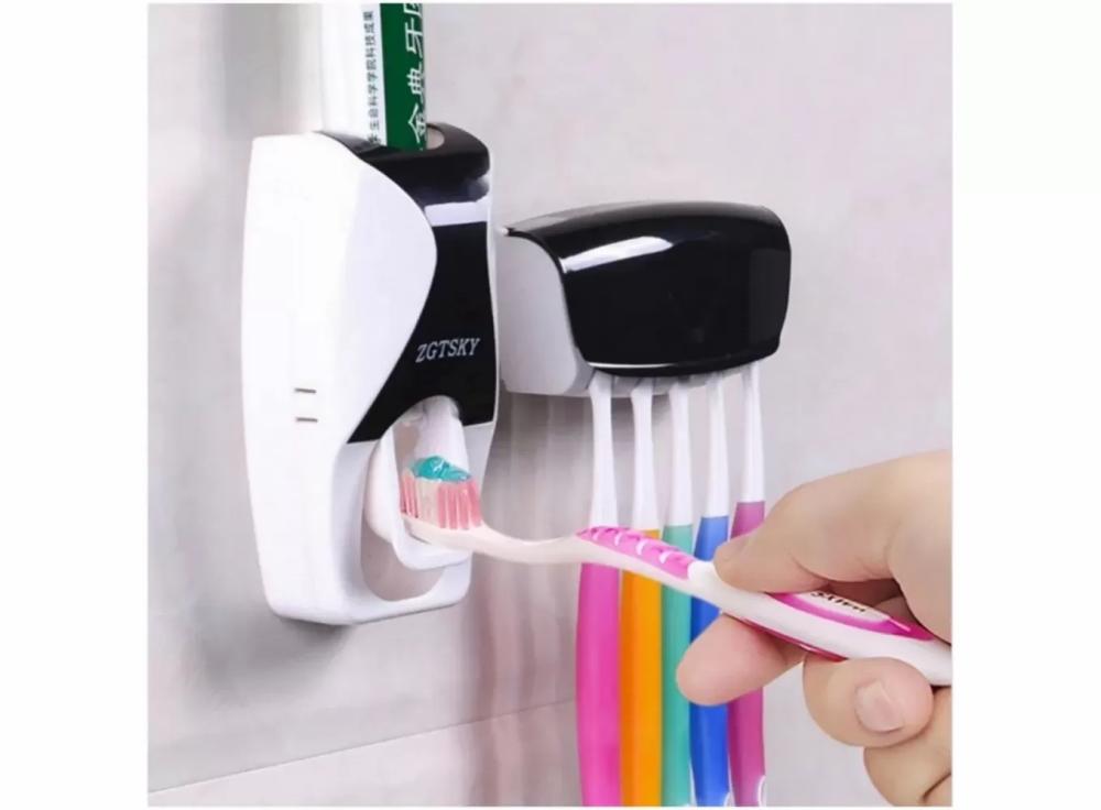 Bath&Washroom |   Toothpaste Dispenser, Automatic Toothpaste Squeezer Dispenser For Kids & Family Shower, Is Wall Mount Bathroom Accessories With Super Sticky Suction Pad Bath&Washroom Army Green