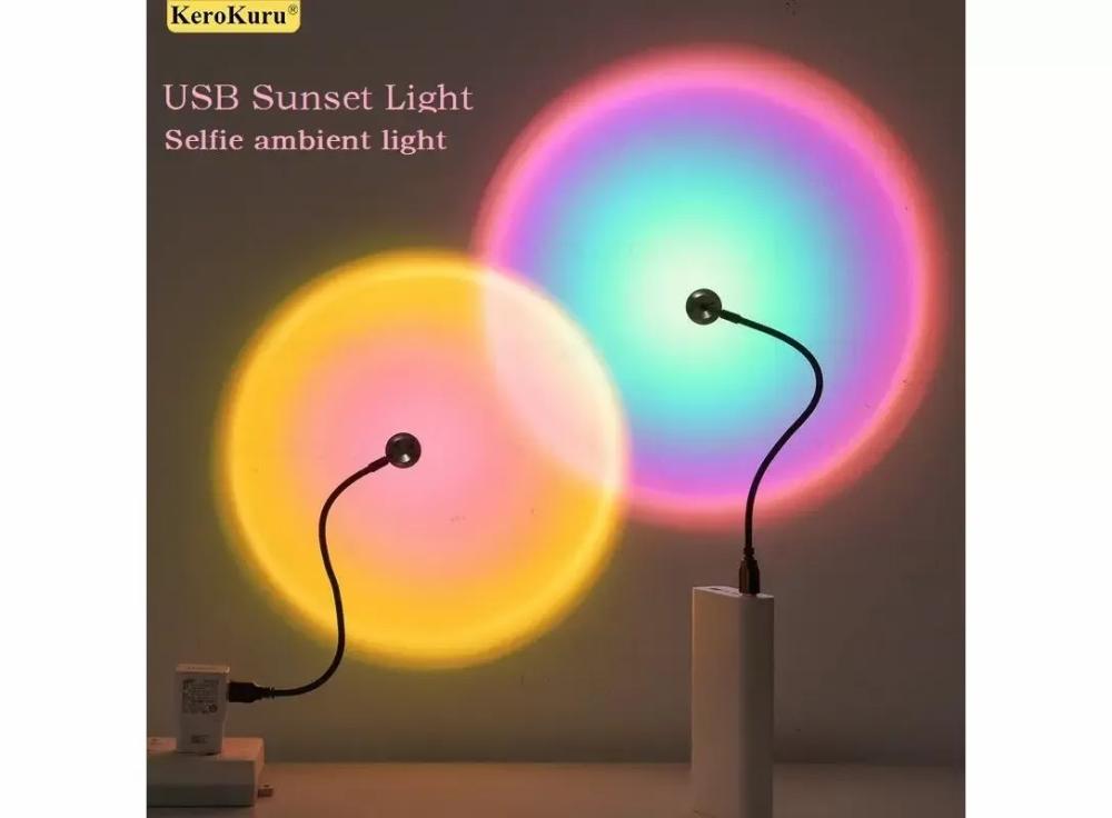 Cameras & Photo |   Color Sunset Lamp Led Projector Home Decoration Photography Background Night Light Cameras & Photo Cameras & Photo