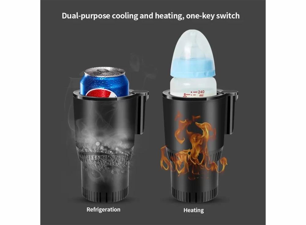 Car Accessories |   12V Warmer Cooler Smart Cooling & Heating Car Cup 2-In-1 Temperature Display Cup Holder For Water Coffee Beverage For Car Car Accessories Car Accessories