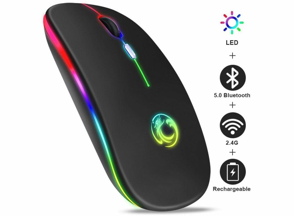 Computers |   Wireless Bluetooth Mouse Rechargeable Usb Silent Mouse  For Laptop Pc Computers Computers