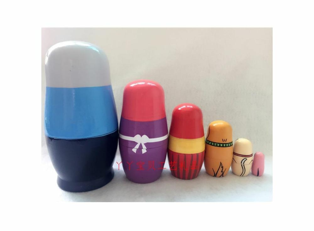 Dolls & Accessories |   Pack Of 6 Pcs Cute Wooden Animals Hand Painted Russian Nesting Dolls Babushka Matryoshka Dolls & Accessories Dolls & Accessories