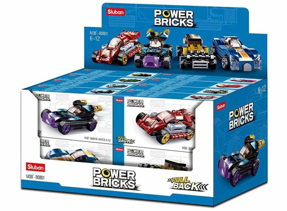 Electric Cars |   M38-B0801 Powerbricks-Pull Back Car (16 One Display Box, 2 Pieces Per Item) Electric Cars Electric Cars