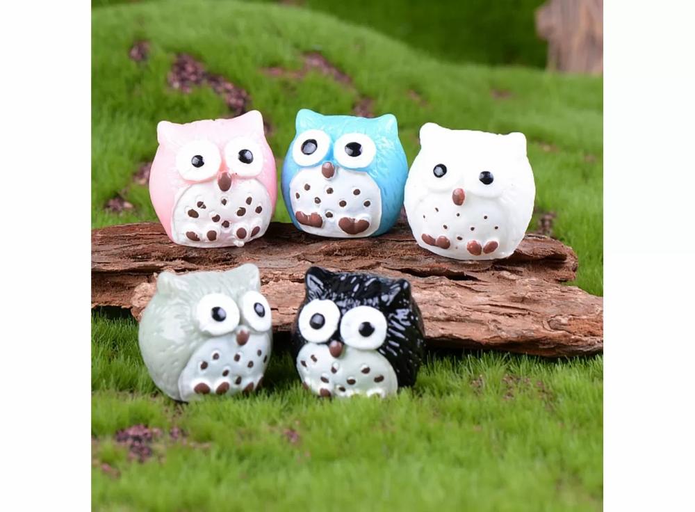 Garden |   Mix 5 Pcs Owl Figurine Miniatures Kawaii Accessories Desk Garden Decoration Garden Garden