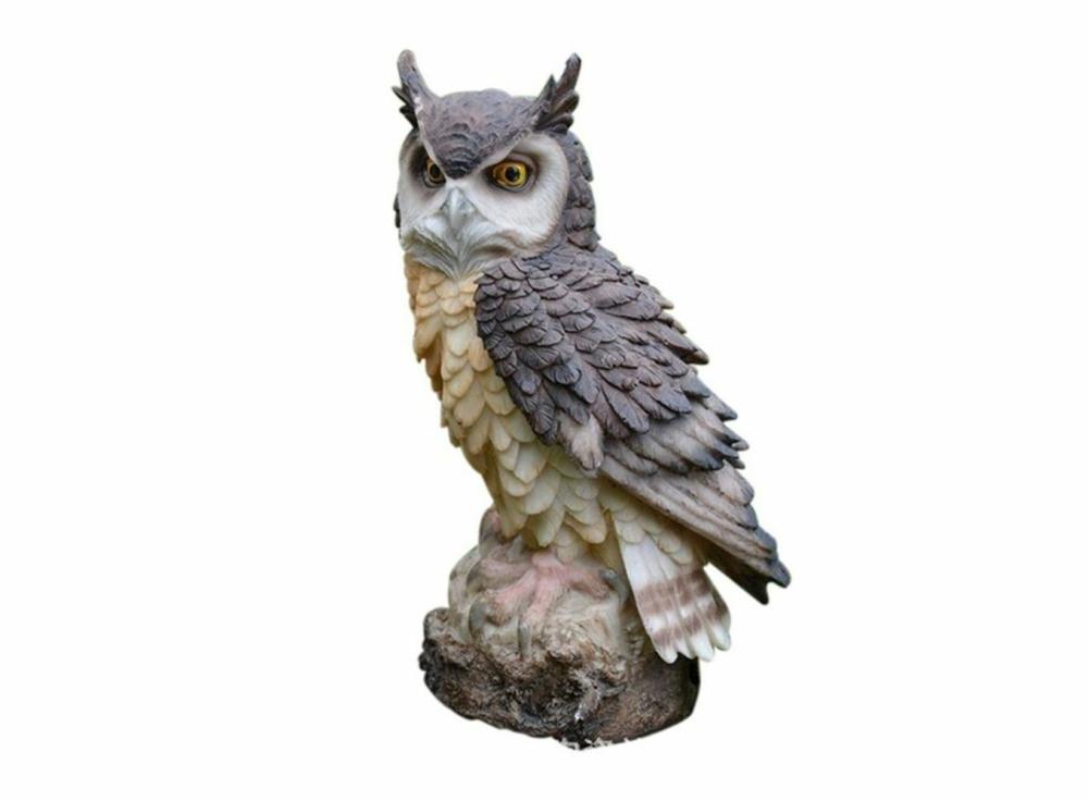 Garden |   Outdoor Indoor Garden Supplies Polyresin Statue Garden Decor Figurine Yard Ornament Owl Ornament Garden Black