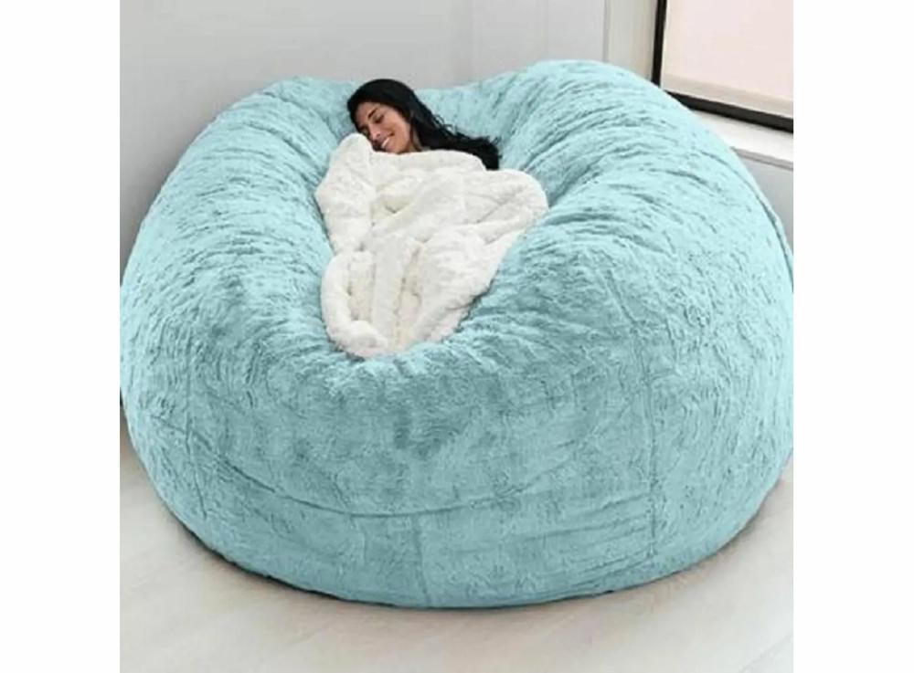 Home Accessories |   Bean Bag Chair Cushion Practical Extra Large Bean Bag Chair Cover Flexible Bean Bag Cover Household Supplies Home & Office Black