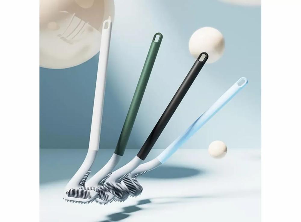 Home & Kitchen |   Toilet Brush, Long Handle Golf Toilet Brush With Holder  Deep Cleaning Flexible Silicone Toilet Cleaner Brush Wall Mounted For Bathroom Bath&Washroom Bath&Washroom