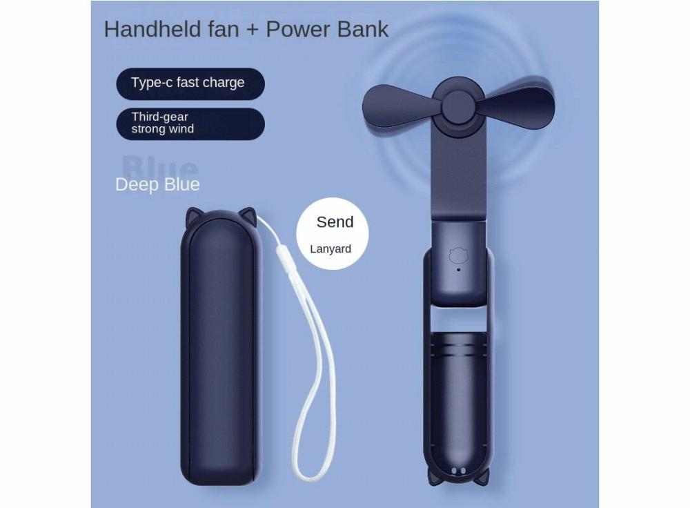 Household Batteries, Chargers & Accessories |   Summer Mini Handheld Fans Portable Pocket Folding Electric Rechargeable  Fan Electronics Black