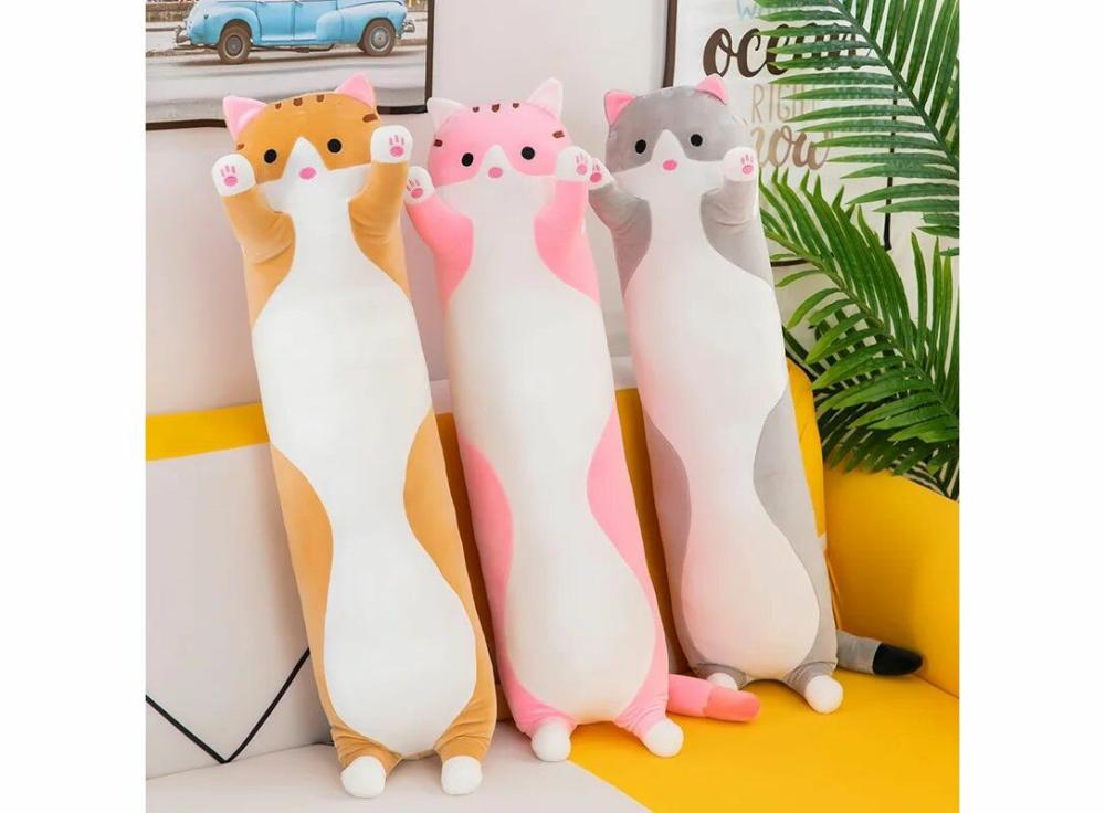 Kids’ Electronics |   Cute Cat Plush Long Body Pillow Cuddle Cartoon Stuffed Animals Cat Plushie Soft Doll Pillows Kids' Electronics Kids' Electronics