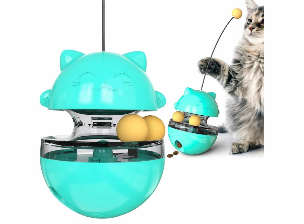 Learning & Education |   Cat Treat Puzzle, Cat Treat Dispenser Toy Cat Treat Toy, Tumbler Interactive Ball Cat Puzzle Feeder, Cat Food Puzzle Cat Food Ball Cat Snacks Temptations Learning & Education Learning & Education