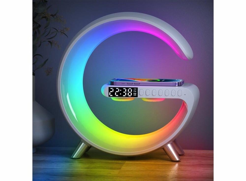 Lighting |   G Speaker Lamp – App Control 3 In 1 Multi-Function Bluetooth Speaker With Wireless Charging Home & Office Black