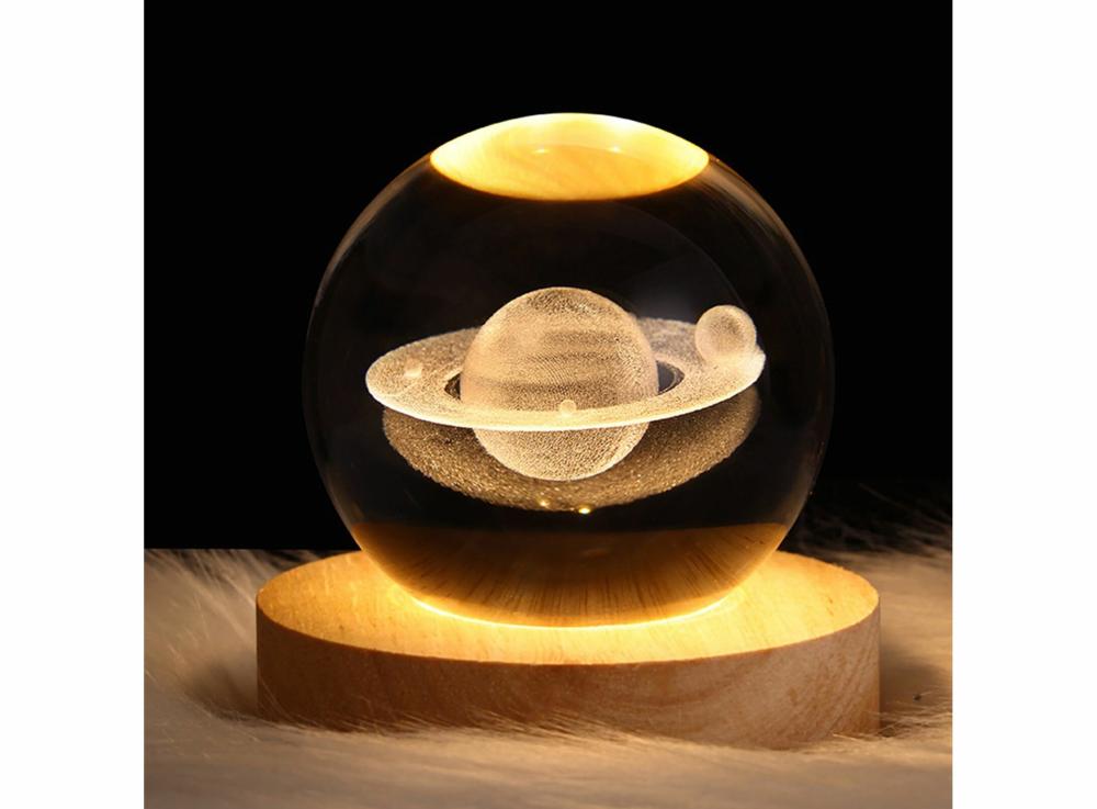 Lighting |   Unique Glowing Planetary Galaxyastronaut Crystal Ball Night Lights Usb Power Warm Bedside Light Home & Office Lighting