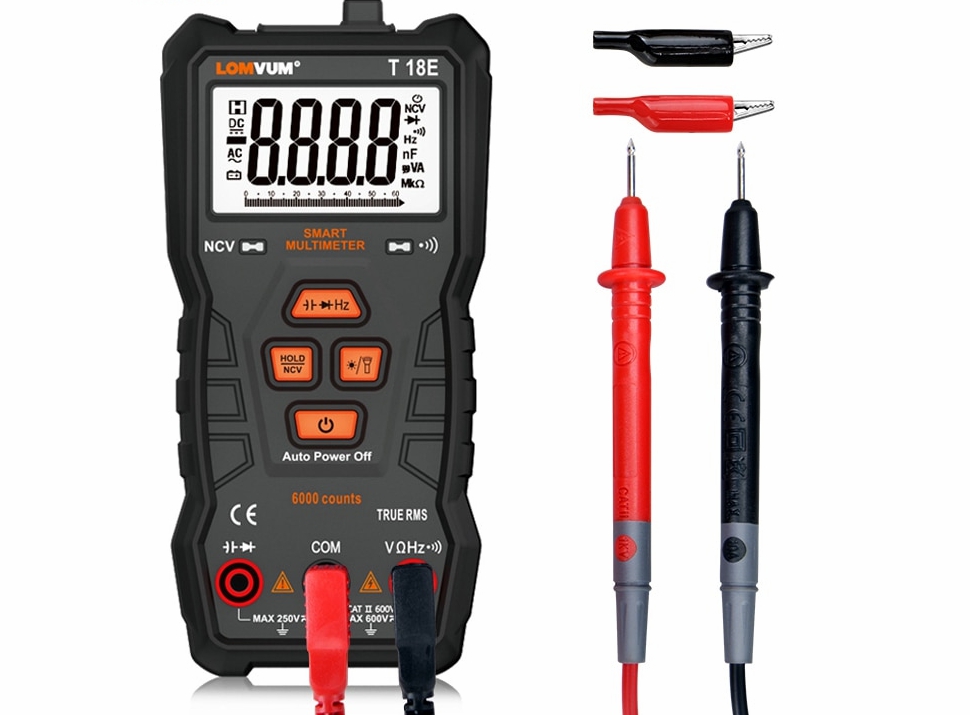 Measurement & Analysis Instruments |   Counts High Precision Digital Multimeter Ncv Smart Multimeter Auto Ranging Ac/Dc Flashlight Home & Office Measurement & Analysis Instruments