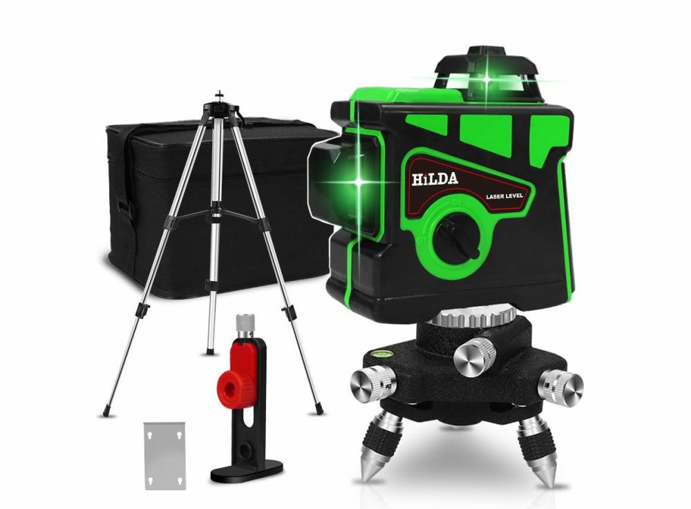 Measurement & Analysis Instruments |   Laser Level 12 Lines 3D Self-Leveling 360 Horizontal And Vertical Cross Super Powerful Green Laser Beam Line Home & Office Measurement & Analysis Instruments