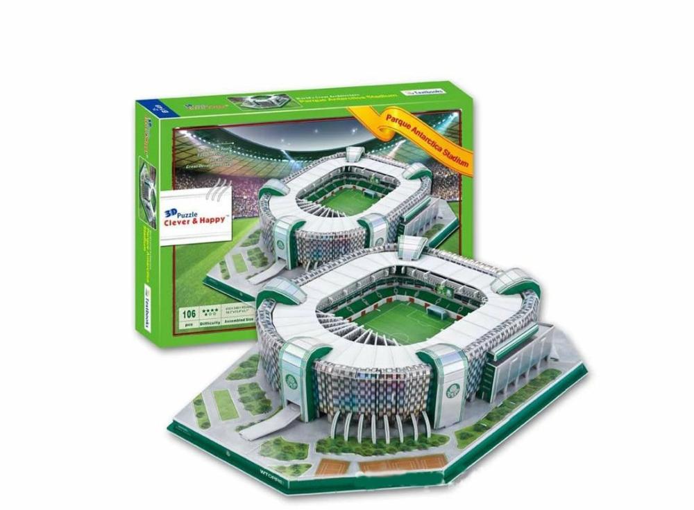 Puzzles |   Brazil Parque Antarctica Football Stadium Learning 3D Paper Diy Jigsaw Puzzle Model Educational Toy Puzzles Puzzles