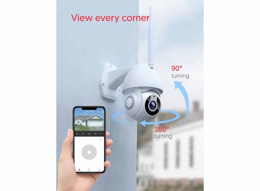 Security & Protection |   1080P 5Mp Original  Security Camera Pc660T Wifi , Ai With Pan/Tilt 360Â° View Night Vision Ip66 Waterproof Home & Office Security & Protection