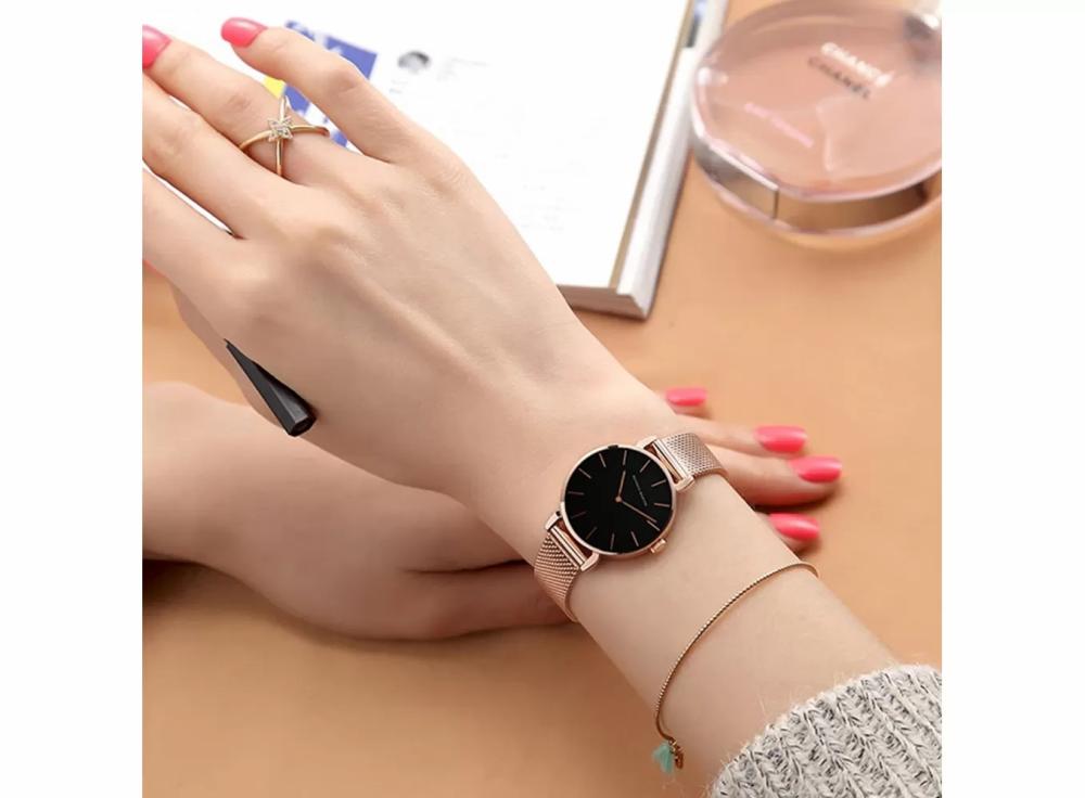 Smart Watches |   Ladies Watches Rose Gold Japanese Quartz Female Watches For Waterproof Stainless Steel  Wrist Watches Electronics Smart Watches