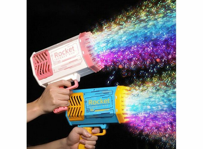 Sports & Outdoor Play |   Bubble Gun Rocket 69 Holes Soap Bubbles Machine Christmas Gift Gun Shape Automatic Blower Sports & Outdoor Play Sports & Outdoor Play