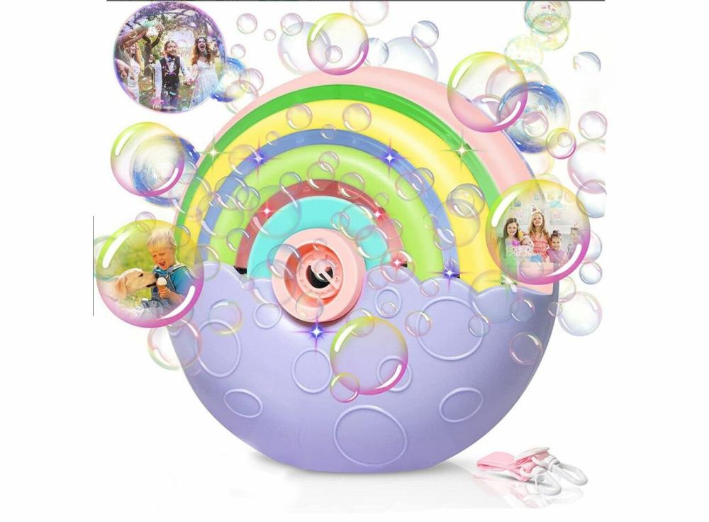 Sports & Outdoor Play |   Bubble Gun With Led Lilght Rainbow Portable Automatic Bubble Machine For Kids Sports & Outdoor Play Purple