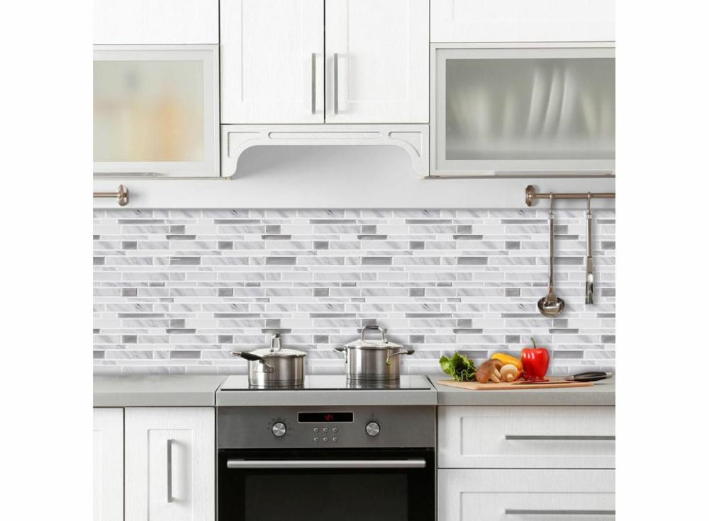 Stickers |   1Pc Wall Tile Mosaic Backsplash Kitchen Wallpaper Home Decoration Stone Wall Tiles Home & Office Stickers