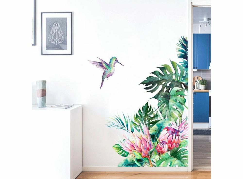 Stickers |   Flowers Bird Wall Stickers Bedroom Living Room Decoration Mural Home Decor Home & Office Stickers