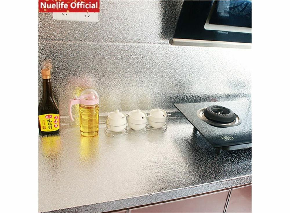 Stickers |   Self-Adhesive Cabinet Kitchen Oil-Proof Stickers High Temperature Cooktop Waterproof Home & Office Stickers