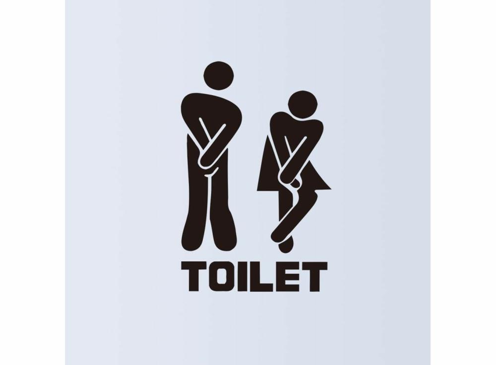 Stickers |   Toilet Seat Entrance Sign Wall Sticker Vinyl Art Removable Bathroom Decals Decor Home & Office Stickers