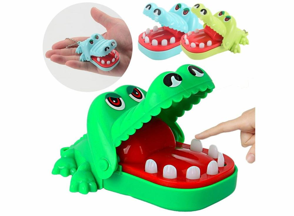 Toys For Boys |   Crocodile Teeth Game Keychain Toys, Mouth Tooth Alligator Hand Children’s Fun Toys Toys Blue