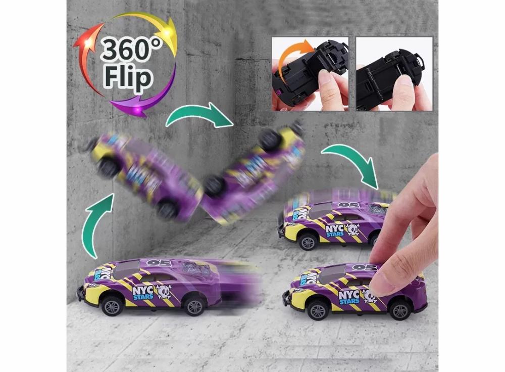 Toys For Boys |   Flip Stunt Car Alloy Pull Back 4Wd Racing Car Model Cool Graffiti Friction Diecasting Toys Electric Cars Electric Cars