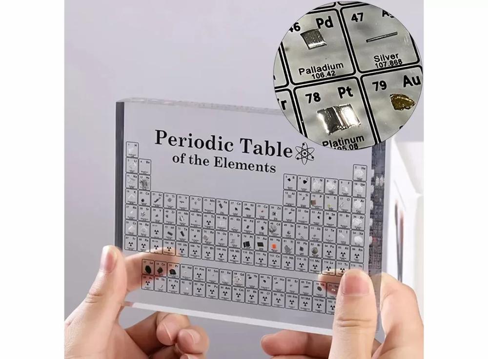 Toys For Boys |   Periodic Table With Real Elements Inside,Acrylic Periodic Table Display Real 83 Elements,Real Periodic Table With Adjustable Led Light Base,Creative Gifts Toys Toys For Boys