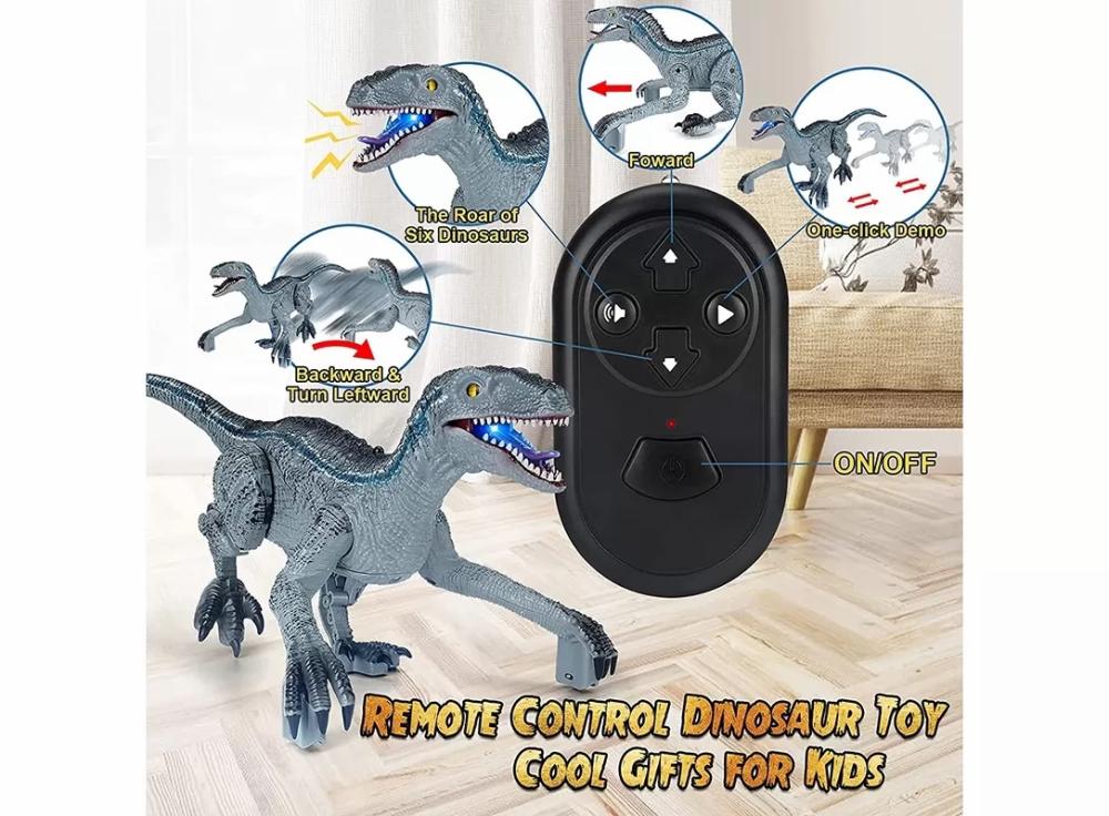 Toys For Boys |   Rc Dinosaurios De Juguete Blue Velociraptor Remote Control Dinosaur Toys Electric Cars Electric Cars