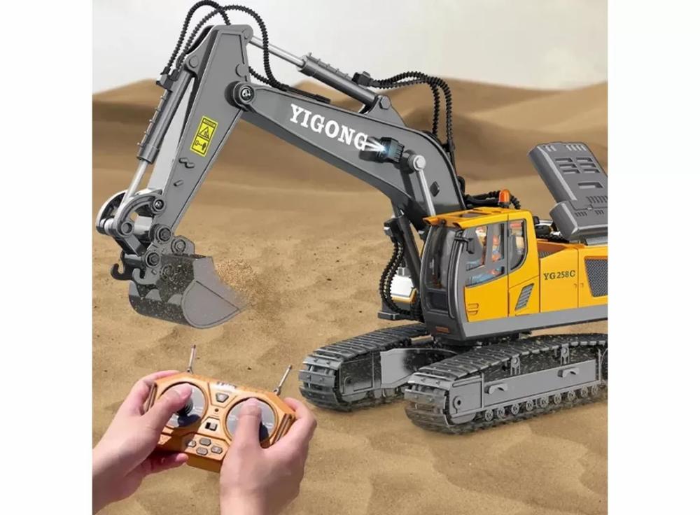 Electric Cars |   1/20 Scale Remote Control Excavator Rc Alloy Car Construction Engineering Vehicle Building Toys Building Toys