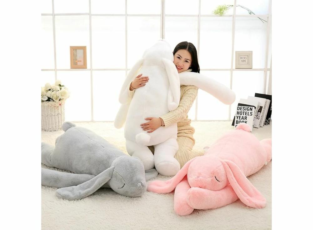 Toys For Girls |   Lovely Giant Animal 90Cm 120Cm Soft Cartoon Big Ear Bunny Plush Toy Rabbit Stuffed Pillow Toys Auburn