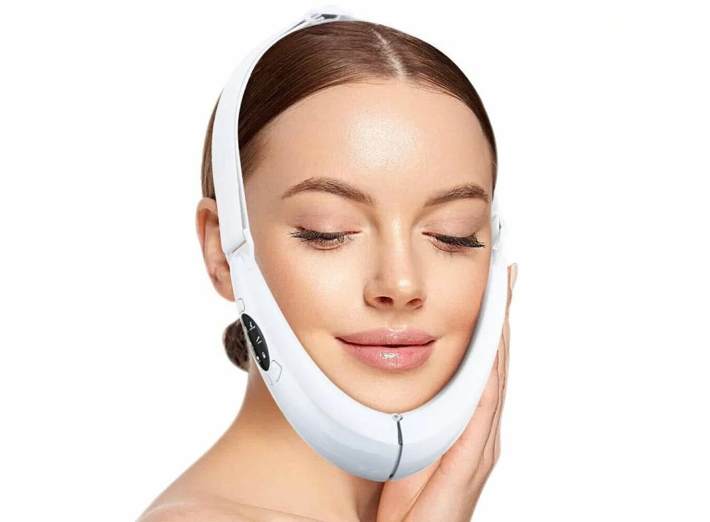 Home Appliances |   Face Lifter V-Line Up Face Lifting Belt Face Slimming Vibration Massager Led Display Home & Office Home Appliances