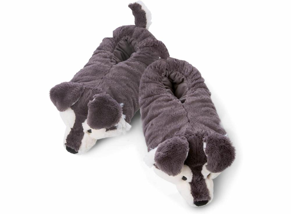 Home Slippers |   45745 Slippers Husky Swante Figurine Shaped, Size 38-41, Grey Home & Office Home Slippers