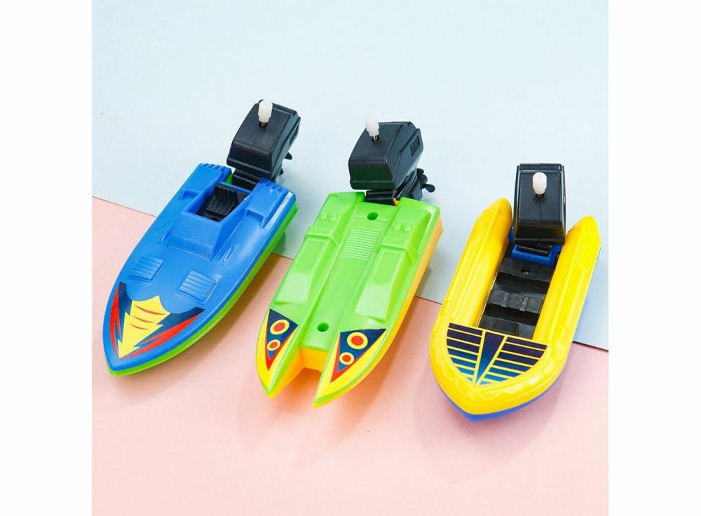 Toys For Boys |   1Pc Speed Boat Ship Wind Up Toy Float In Water Kids Toys Classic Clockwork Toys Bathtub Shower Bath Toys Toys Toys For Boys