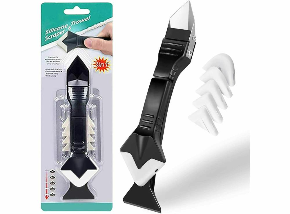 Bath&Washroom |   3-In-1 Silicone Caulking Toolsï¼Œ Silicone Trowel Residue Scraper For Kitchen, Bat Bath&Washroom Bath&Washroom