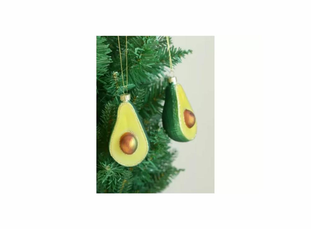 Home & Kitchen |   Avocado Glass Christmas Tree Ornament Green Avocado Fruit Hanging Baubles Christmas Tree Decorations Home & Kitchen Home & Kitchen