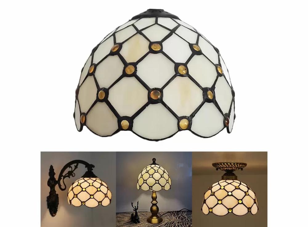 Lighting |   Glass Lampshade 20Cm Beads Lampshade Table Lamp Wall Lamp Home & Office Lighting