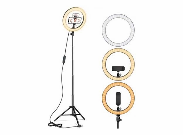 Lighting |   Ring Light 10" With 67" Extended Tripod Stand & Phone Holder For Youtube Video, Home & Office Lighting